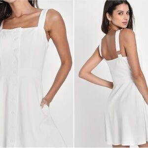 LULUS Bachelorette Engagement Bridal Shower Brunch Honeymoon Fit and Flare Mini